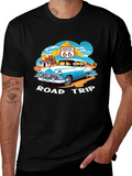 Route 66 Road Trip Black Graphic Tee product image 1