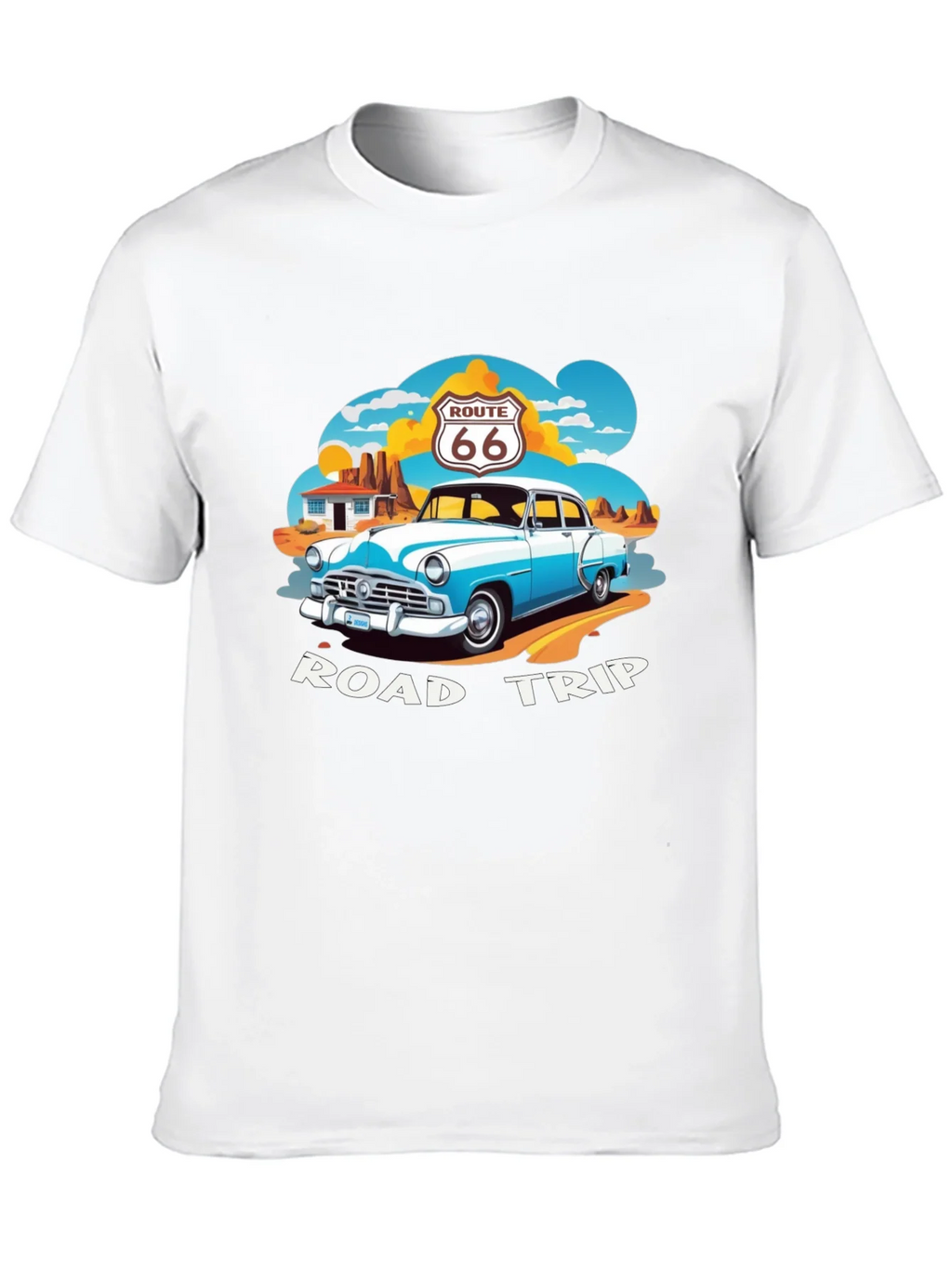 Route 66 Road Trip Black Graphic Tee product image 12