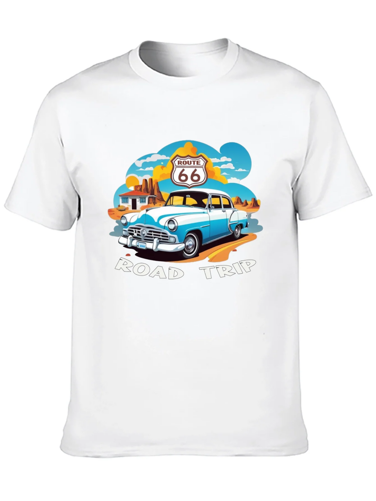 Route 66 Road Trip Black Graphic Tee product image 12