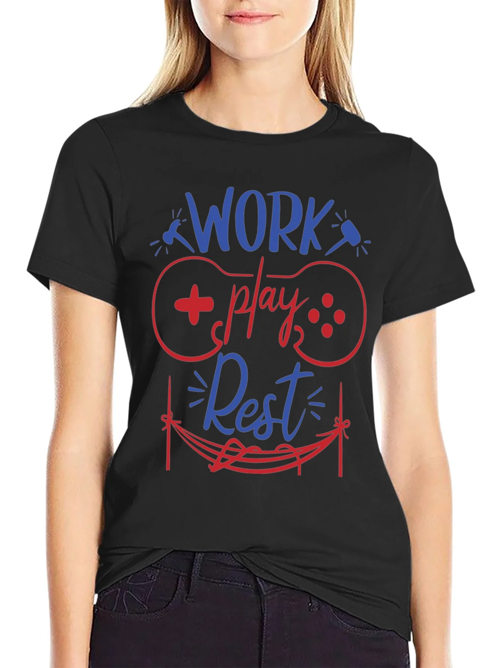 Work Play Rest Gamer Graphic T-Shirt product image 5