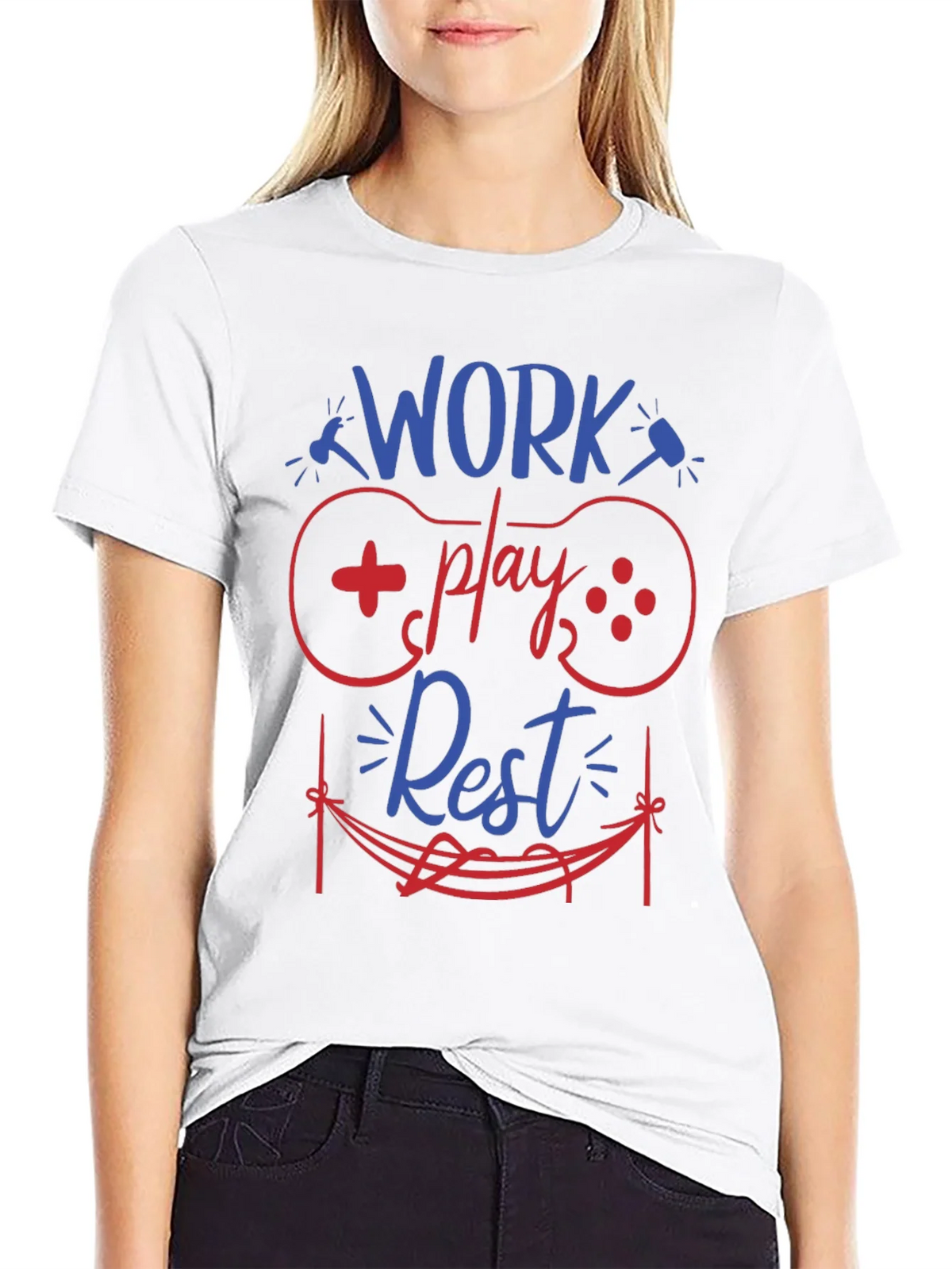 Work Play Rest Gamer Graphic T-Shirt product image 11