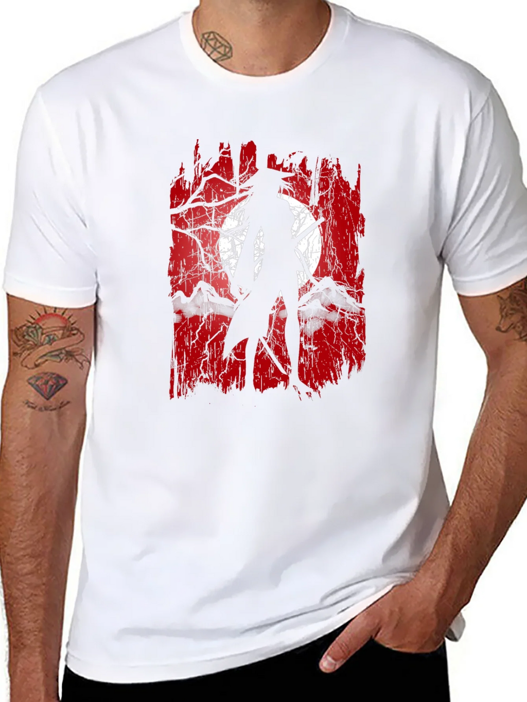 Samurai Moon Graphic Tee - Black Cotton product image 10