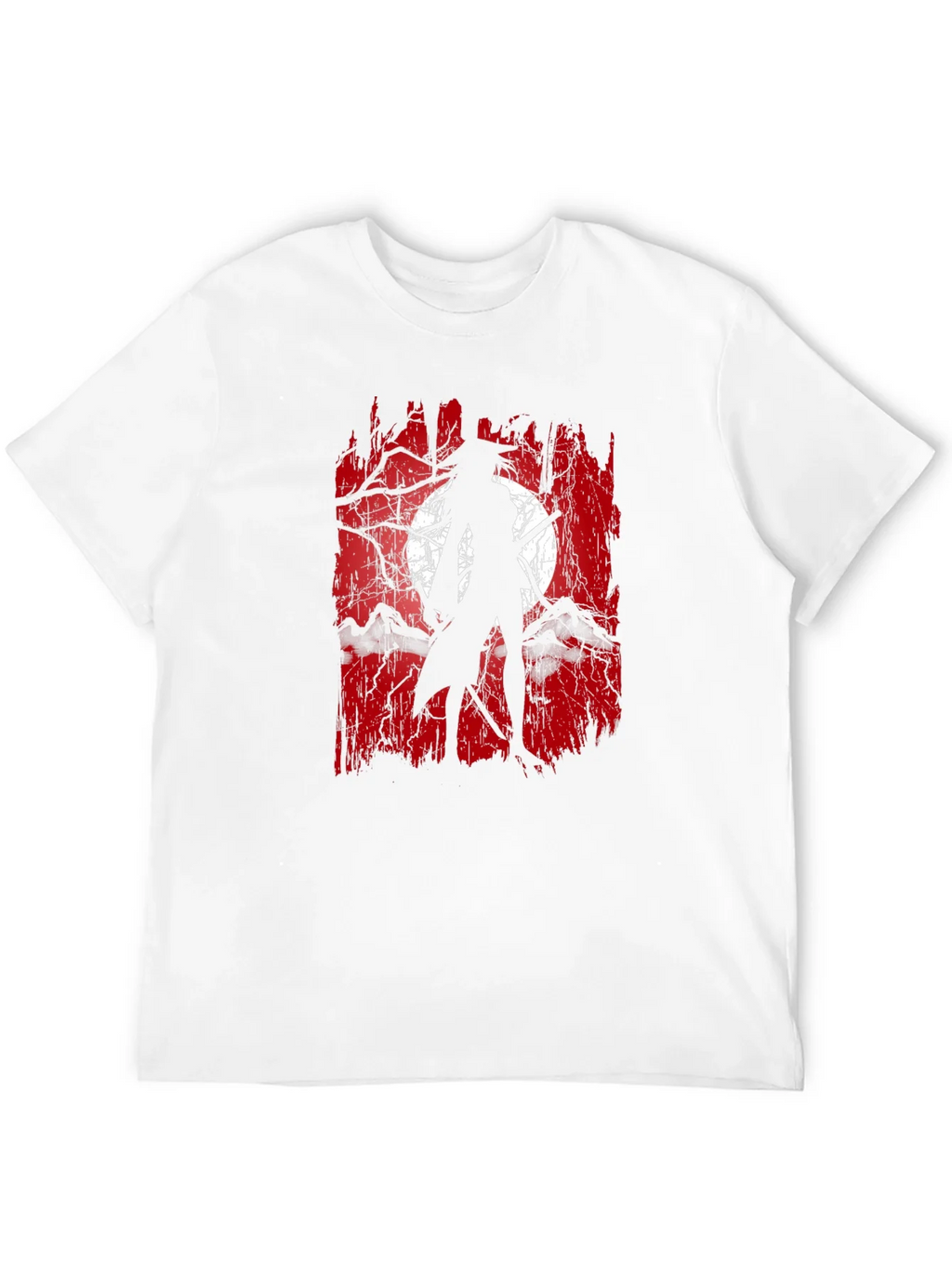 Samurai Moon Graphic Tee - Black Cotton product image 3