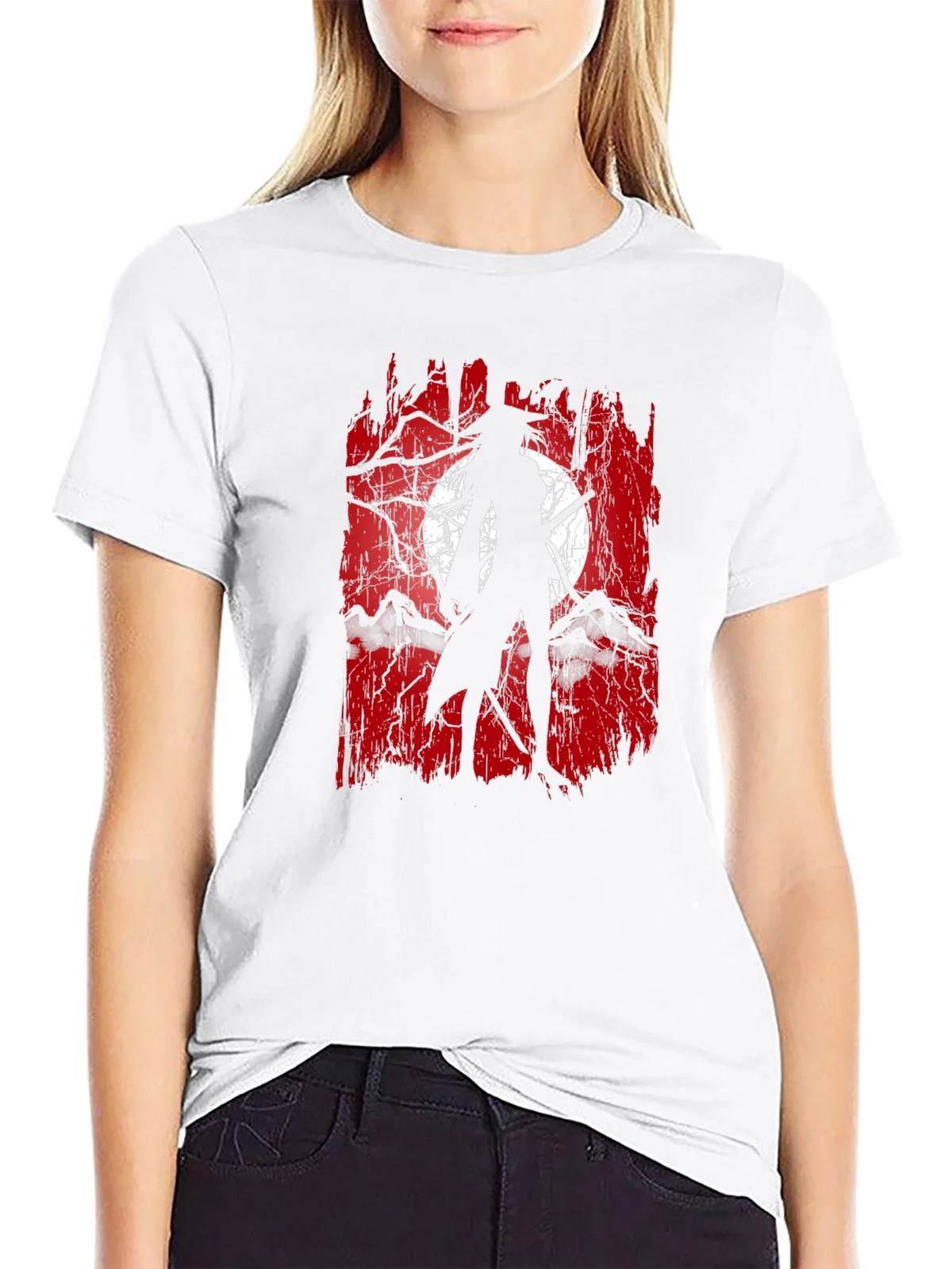 Samurai Moon Graphic Tee - Black Cotton product image 11