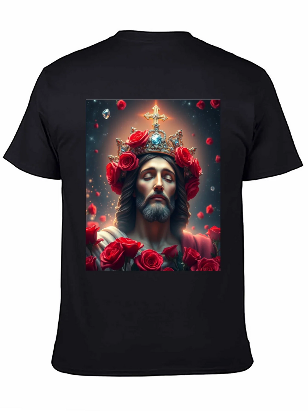 Jesus with Roses Graphic T-Shirt - Divine Apparel product image 7