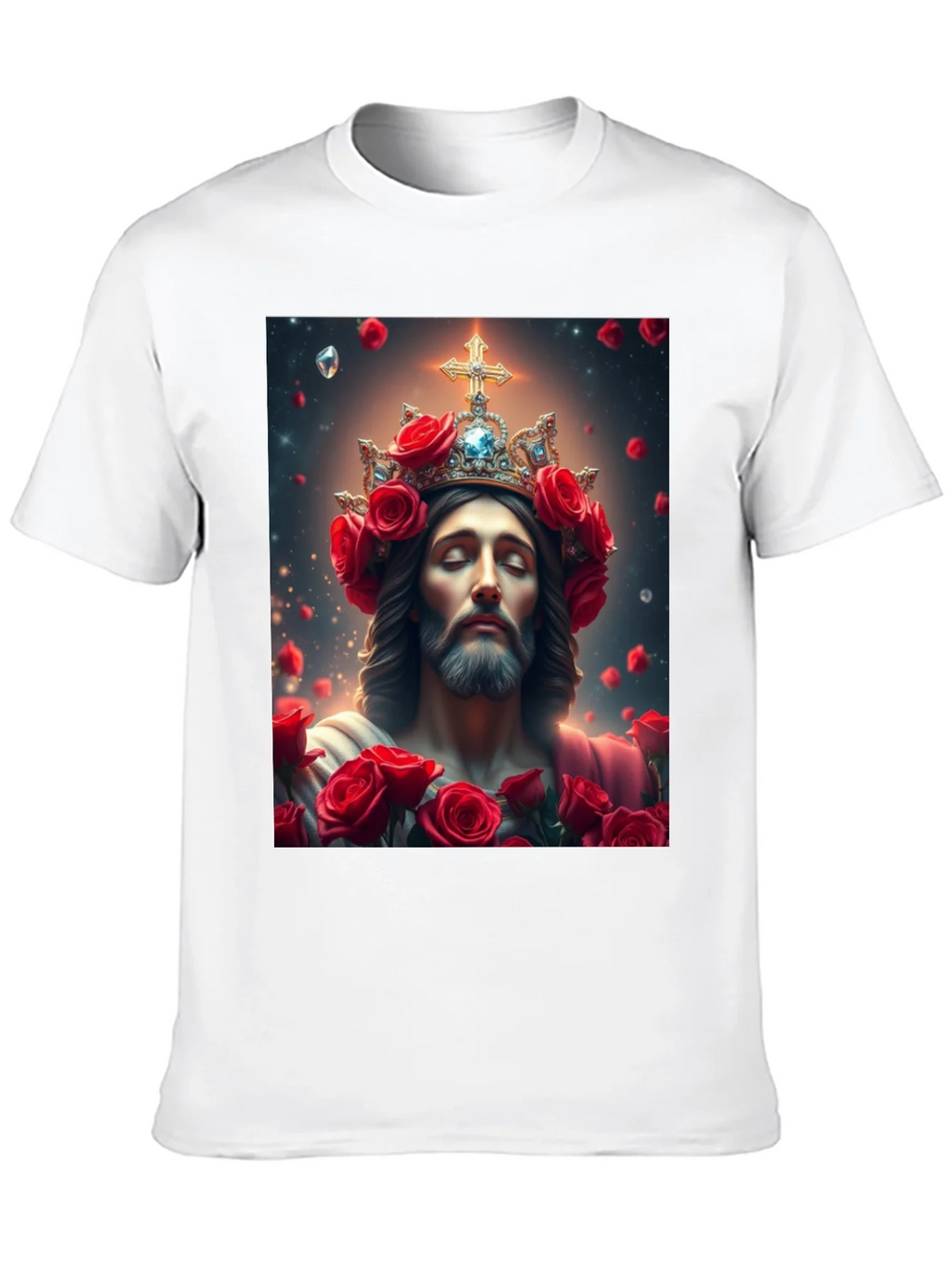 Jesus with Roses Graphic T-Shirt - Divine Apparel product image 12