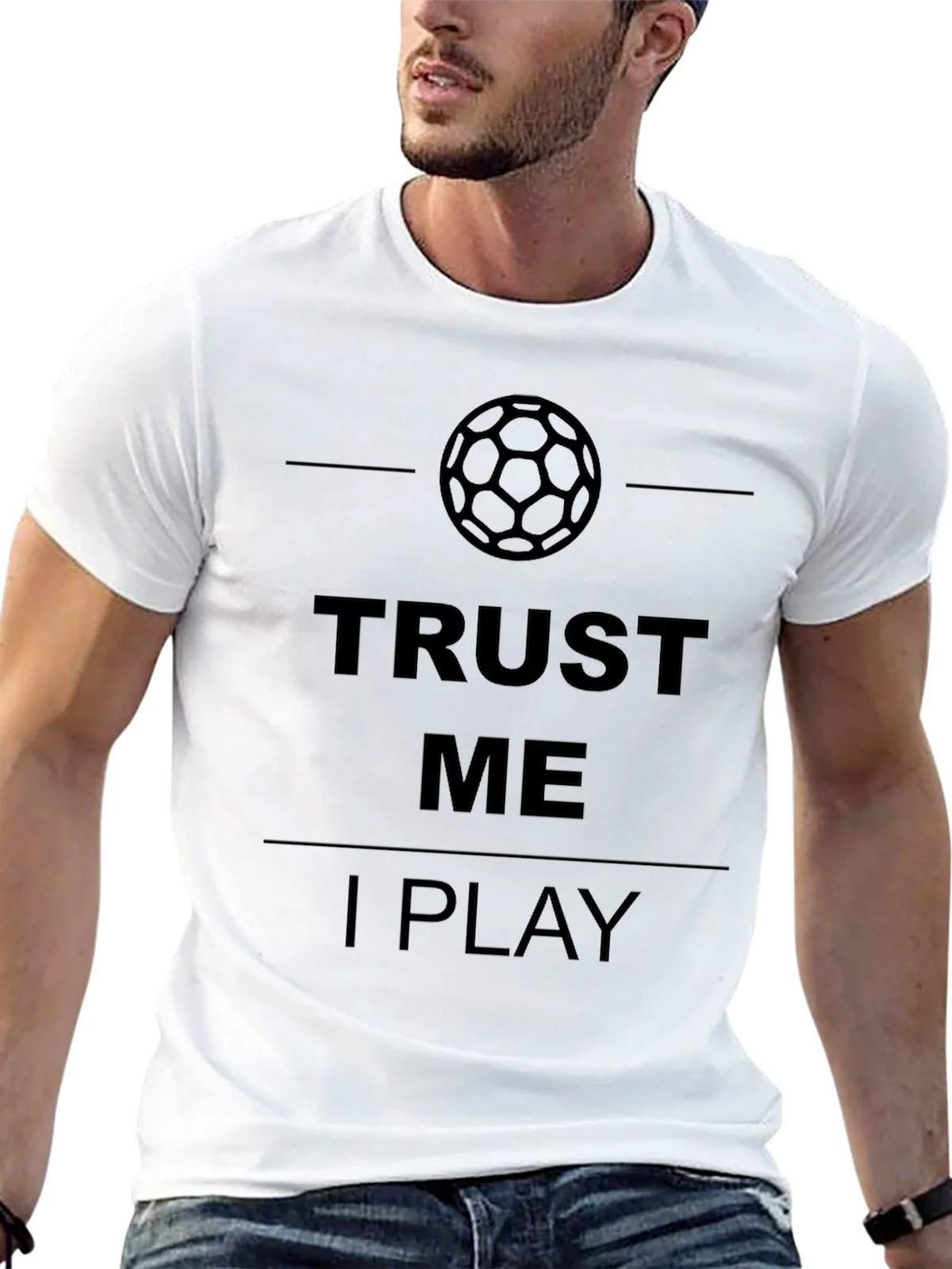 Trust Me I Play Soccer Graphic T-Shirt - Mens Black Tee product image 4