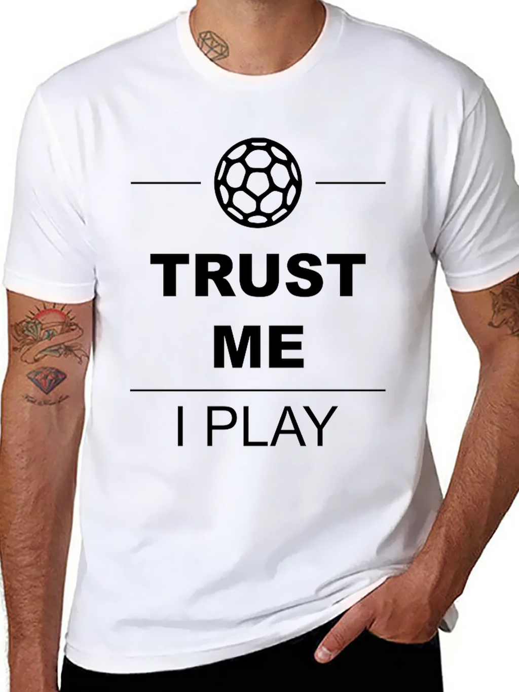 Trust Me I Play Soccer Graphic T-Shirt - Mens Black Tee product image 10