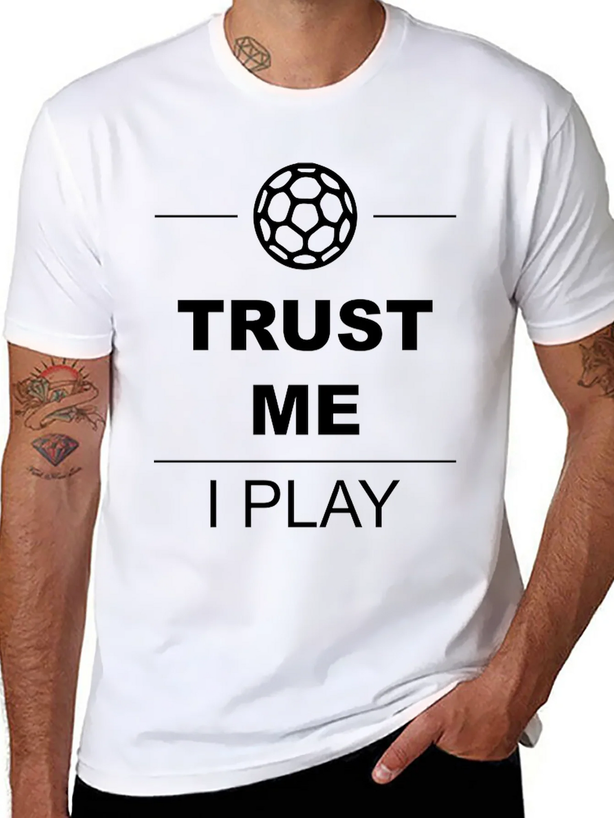 Trust Me I Play Soccer Graphic T-Shirt - Mens Black Tee product image 10