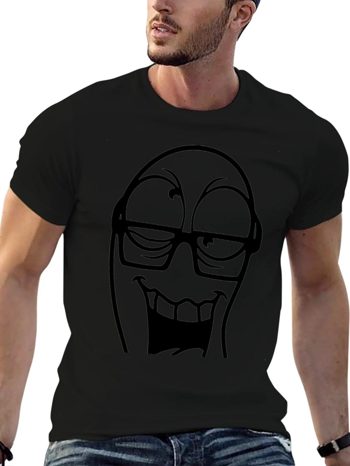 Funny Face Graphic Tee - Black T-Shirt product image 9