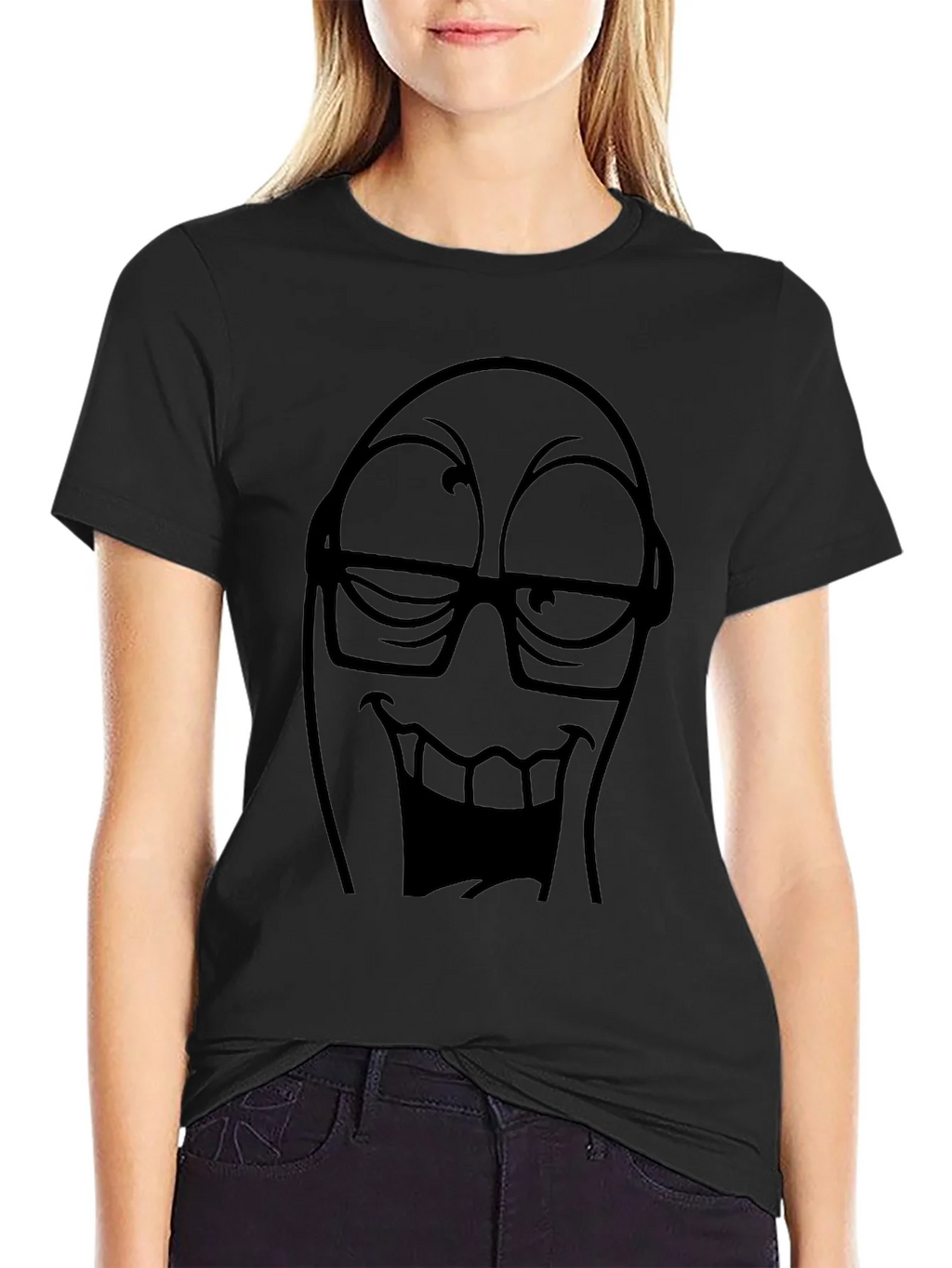 Funny Face Graphic Tee - Black T-Shirt product image 5