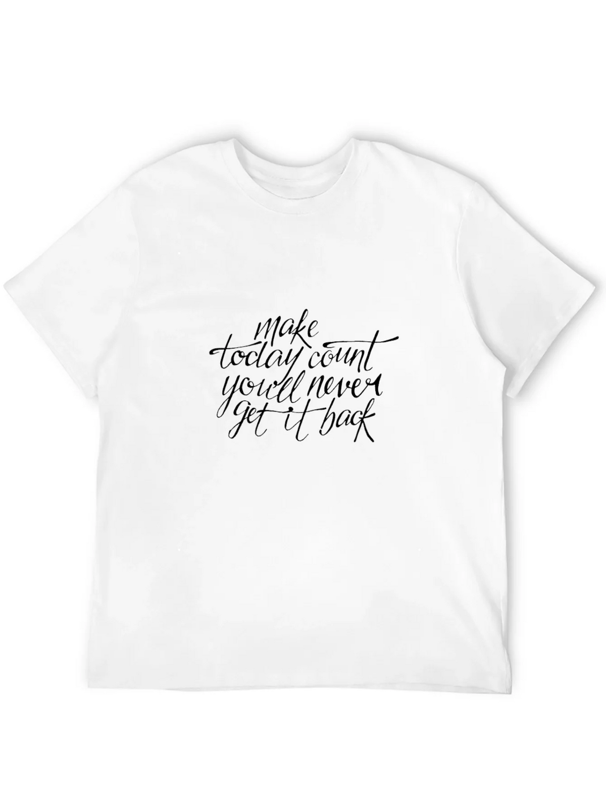 Inspirational Black T-Shirt - Make Today Count product image 3