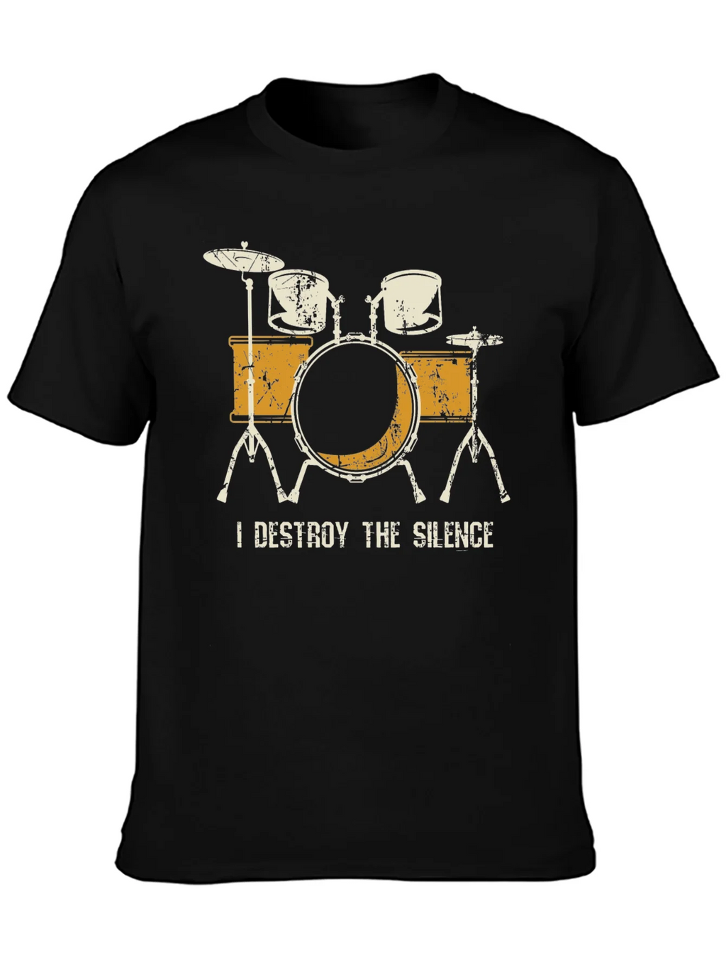 I Destroy The Silence Drum Set Graphic Tee product image 6