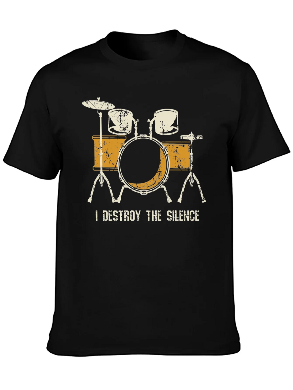 I Destroy The Silence Drum Set Graphic Tee product image 6