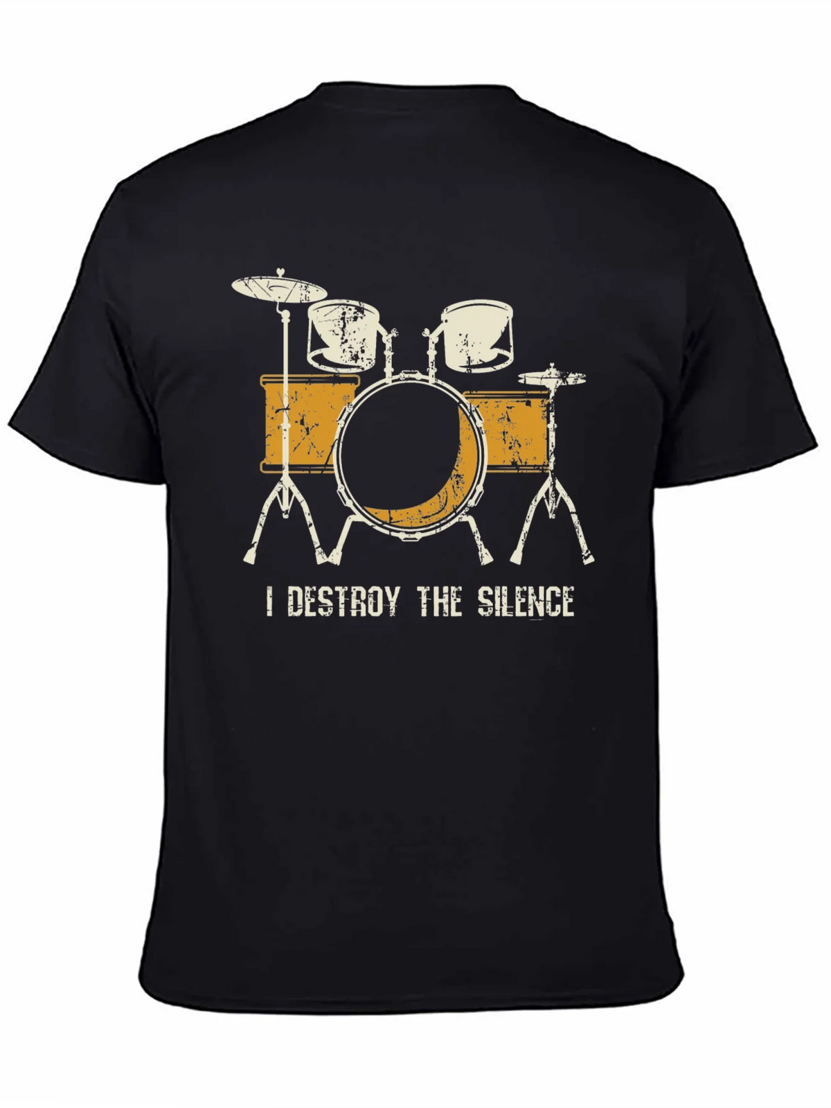 I Destroy The Silence Drum Set Graphic Tee product image 7