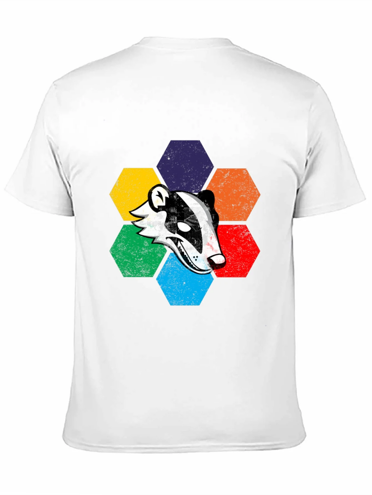 Retro Badger Hexagon Graphic T-Shirt product image 2