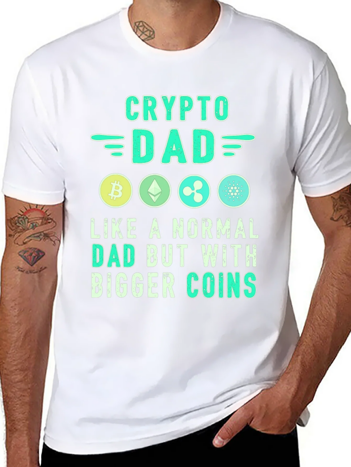 Crypto Dad T-Shirt - Bitcoin Ethereum XRP product image 10