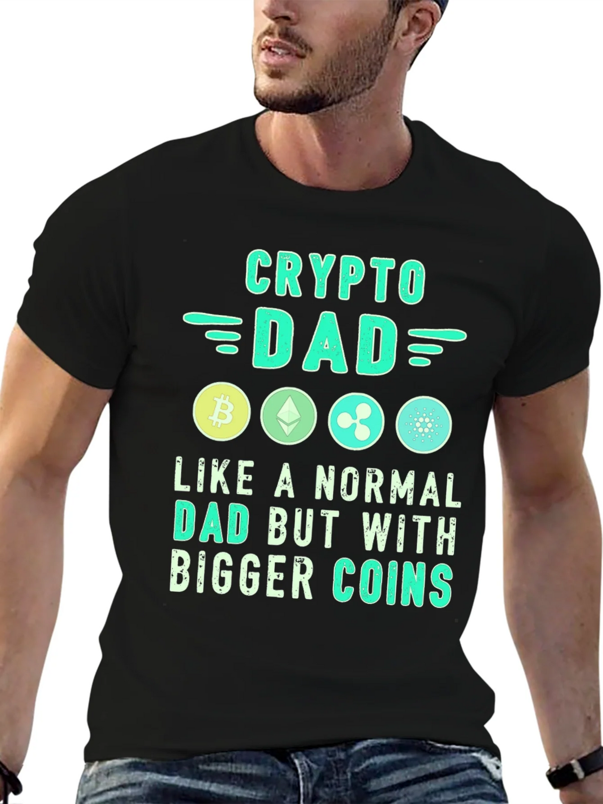 Crypto Dad T-Shirt - Bitcoin Ethereum XRP product image 9