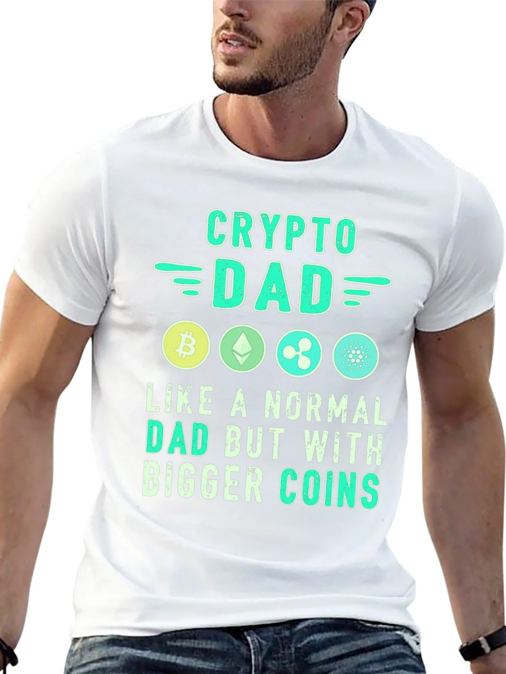 Crypto Dad T-Shirt - Bitcoin Ethereum XRP product image 4