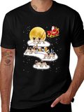 Christmas Pug Santa Sleigh T-Shirt product image 1
