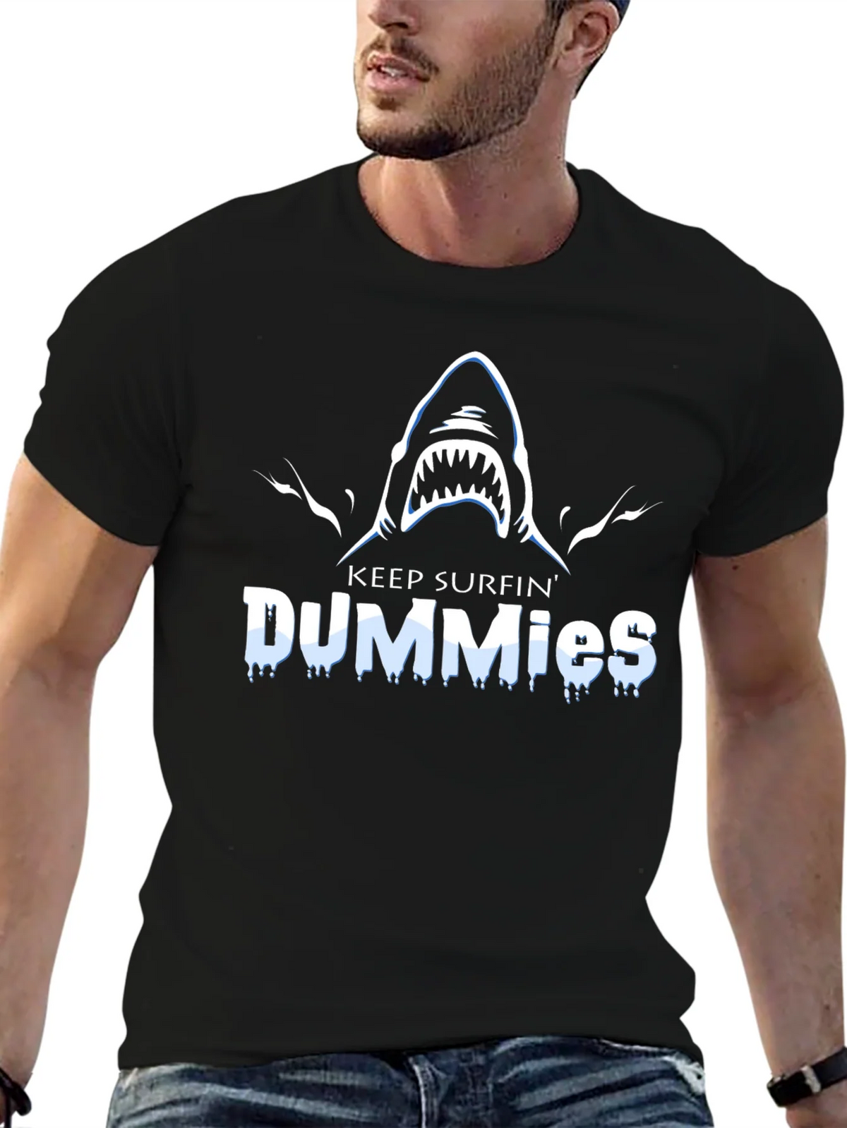 Keep Surfin Dummies Shark Graphic T-Shirt product image 9