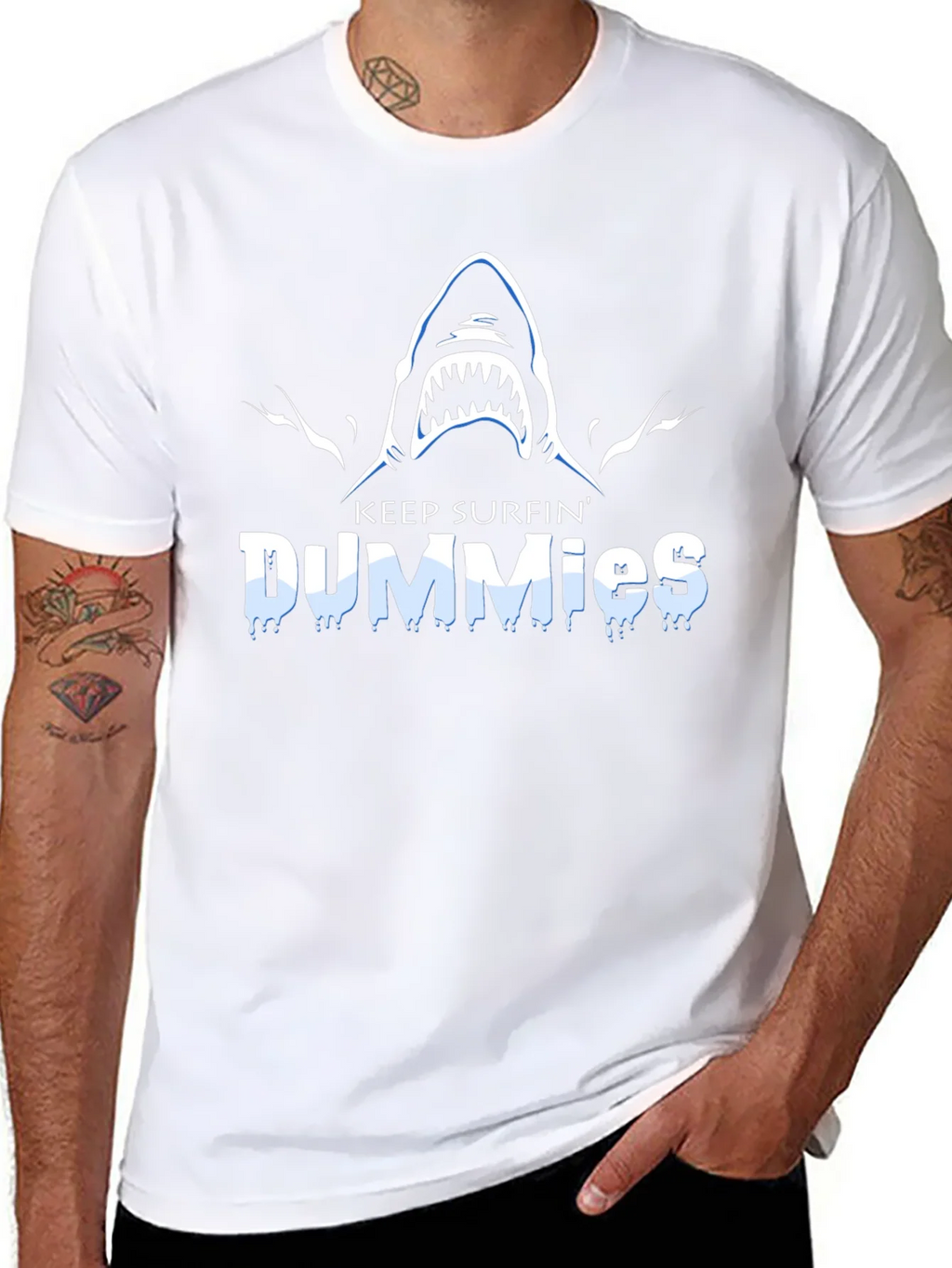 Keep Surfin Dummies Shark Graphic T-Shirt product image 10