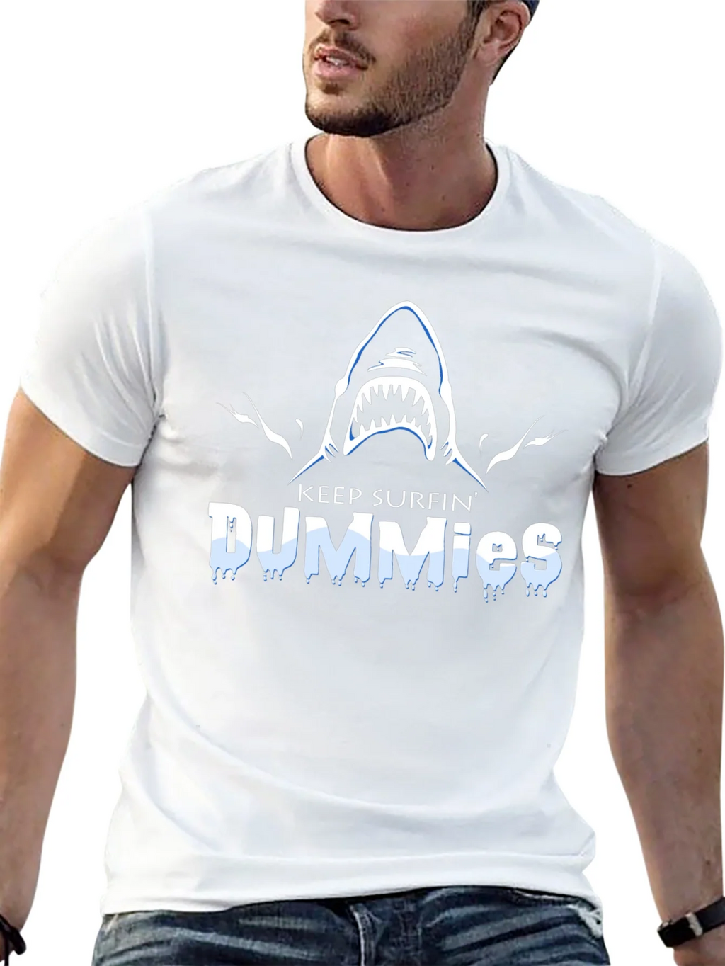 Keep Surfin Dummies Shark Graphic T-Shirt product image 4