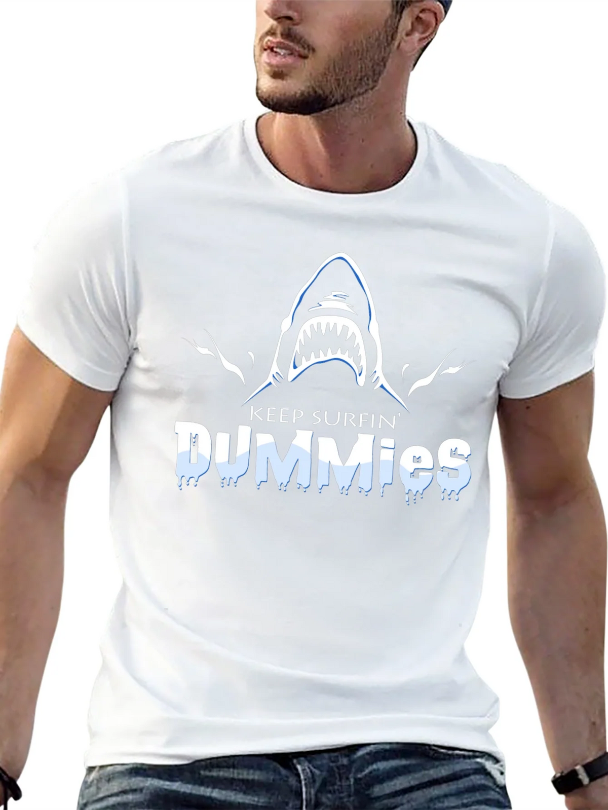 Keep Surfin Dummies Shark Graphic T-Shirt product image 4