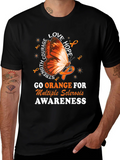 MS Awareness T-Shirt: Orange Butterfly Love Hope Strength product image 1