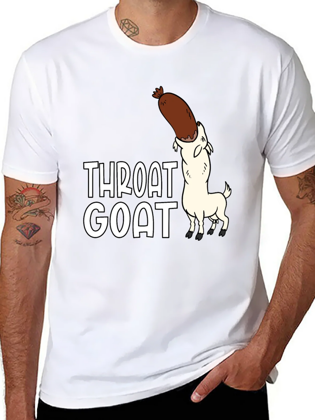 Throat Goat Graphic Tee - Black Unisex Shirt product image 10
