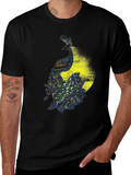 Peacock Graphic Black T-Shirt - Bold & Stylish Design product image 1