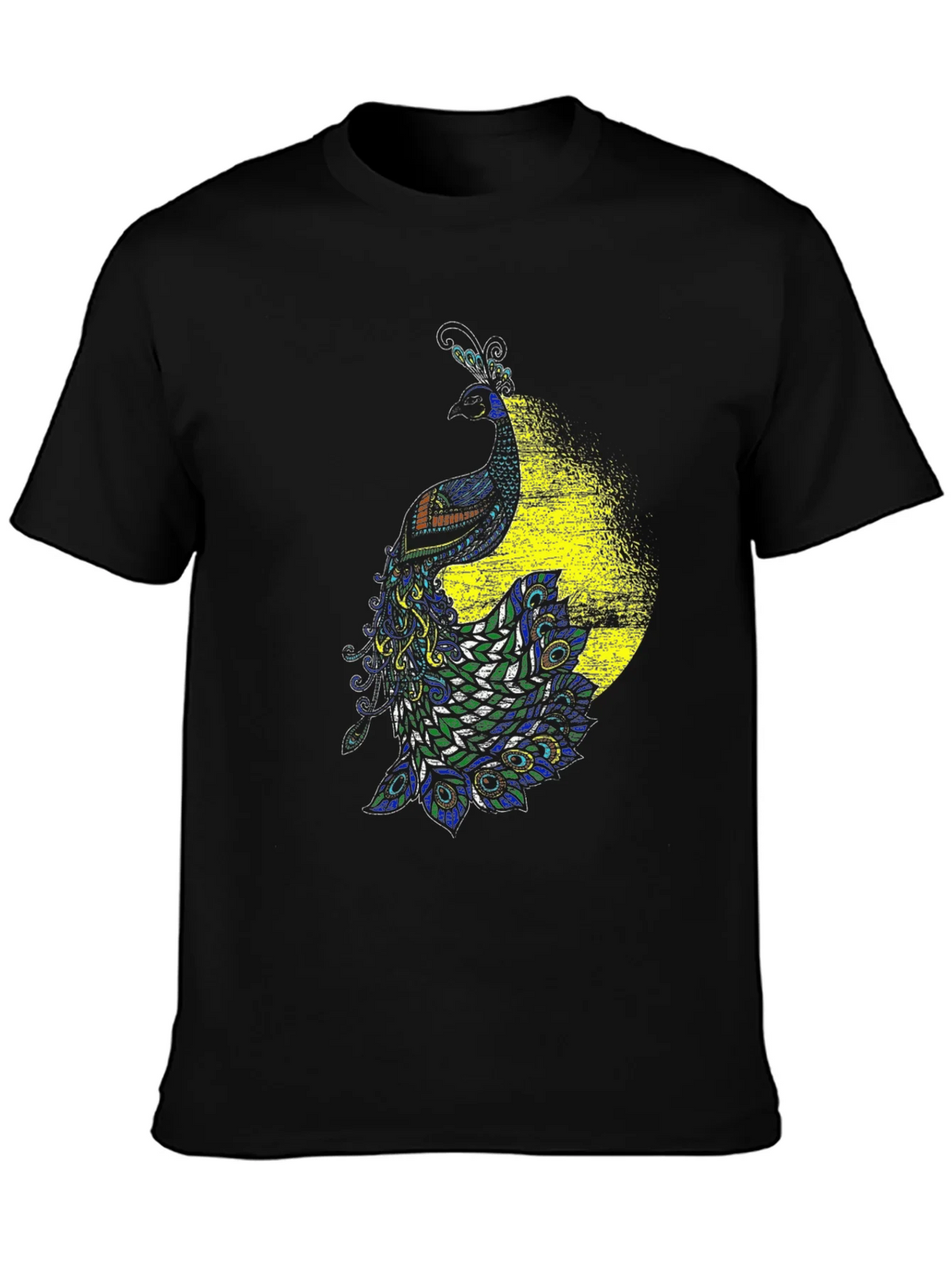 Peacock Graphic Black T-Shirt - Bold & Stylish Design product image 6
