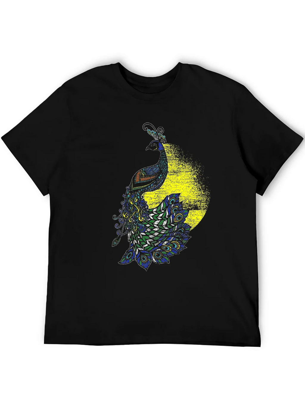 Peacock Graphic Black T-Shirt - Bold & Stylish Design product image 8