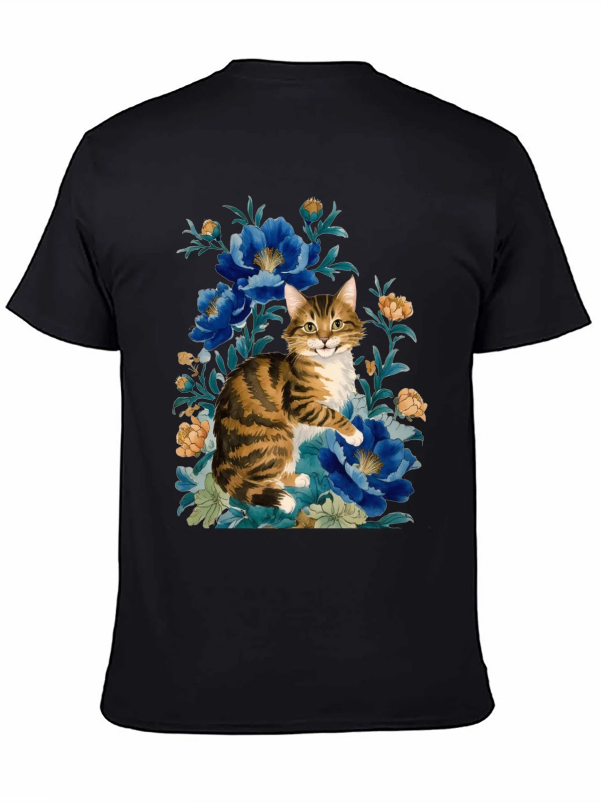 Floral Cat Graphic Tee - Soft Cotton Blend product image 7