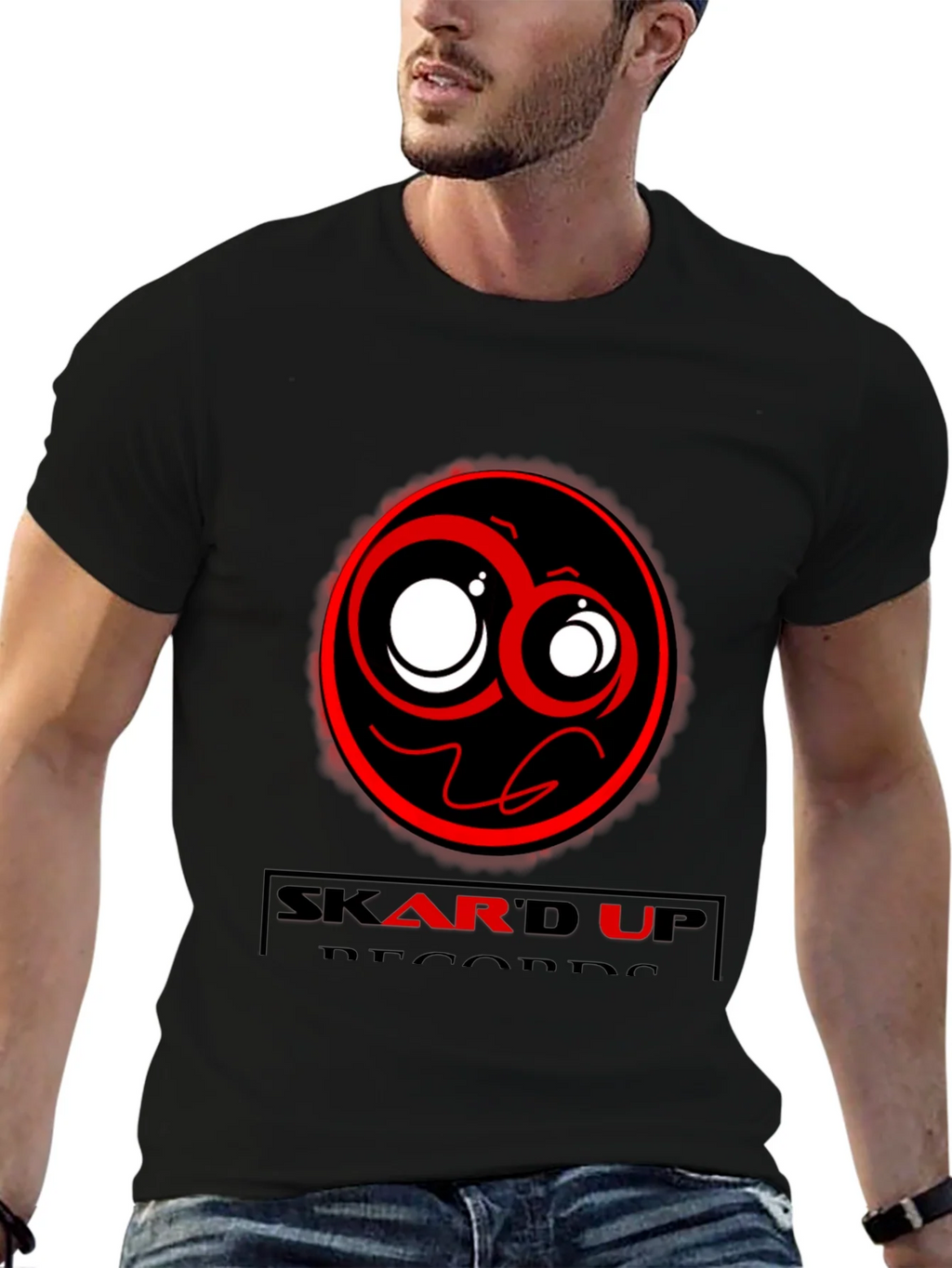Skard Up Records Black Graphic Tee product image 9
