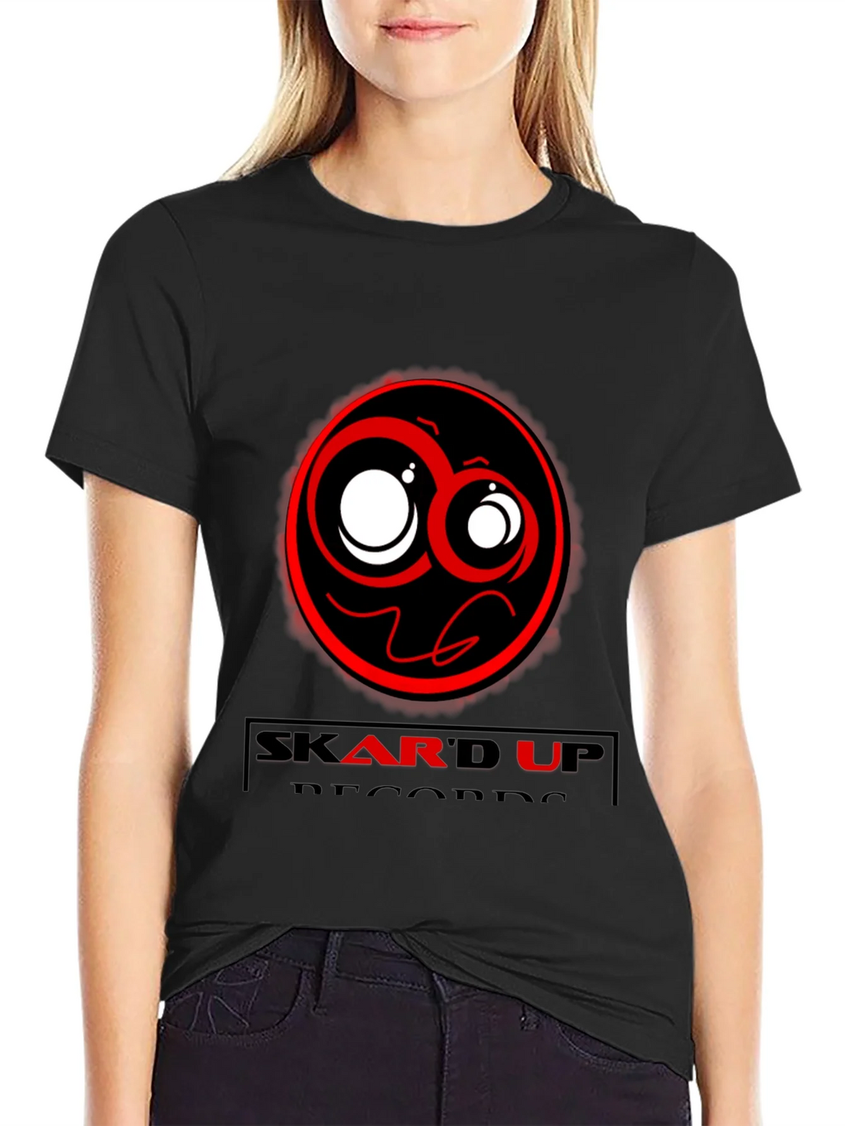 Skard Up Records Black Graphic Tee product image 5