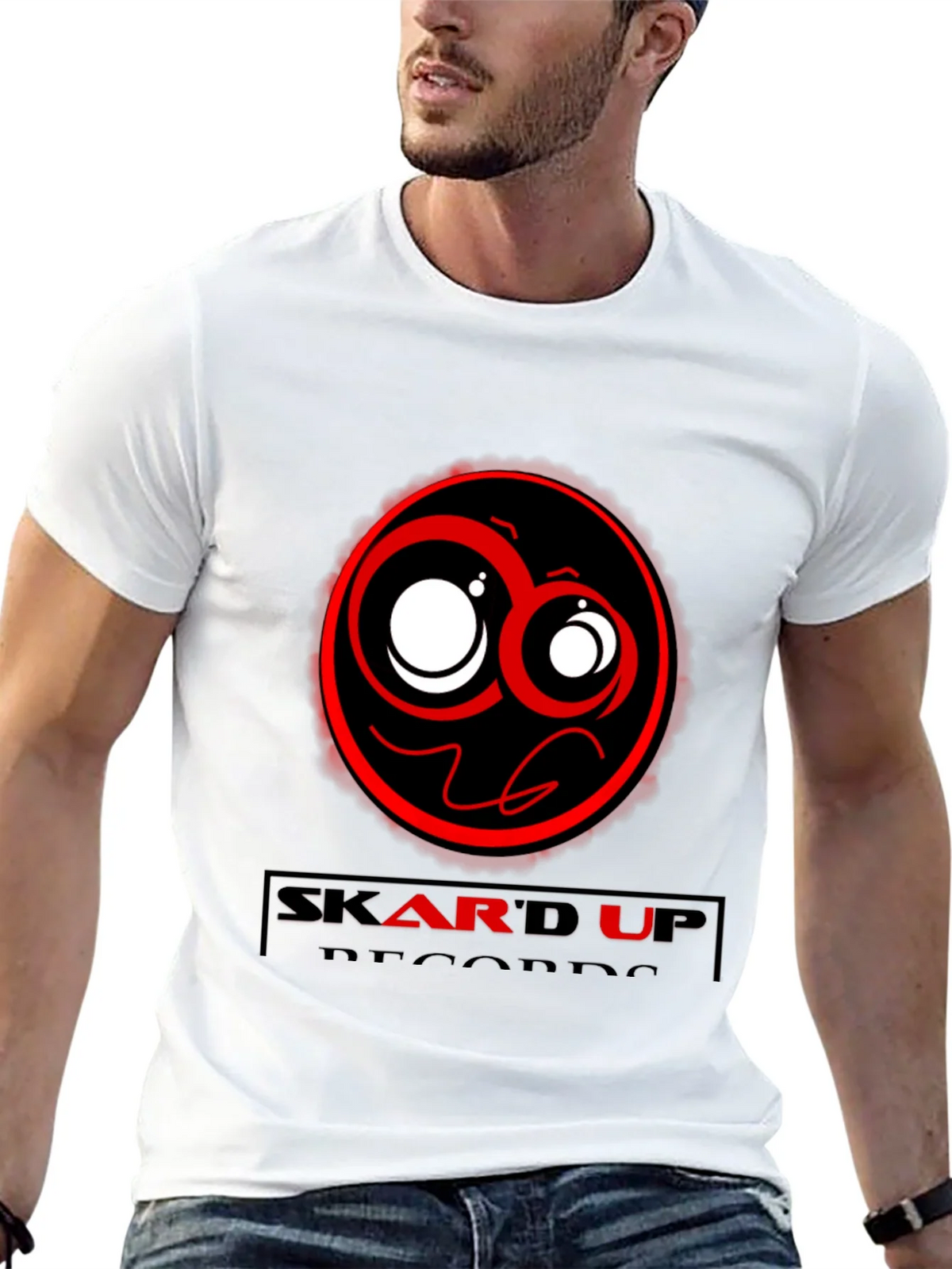 Skard Up Records Black Graphic Tee product image 4