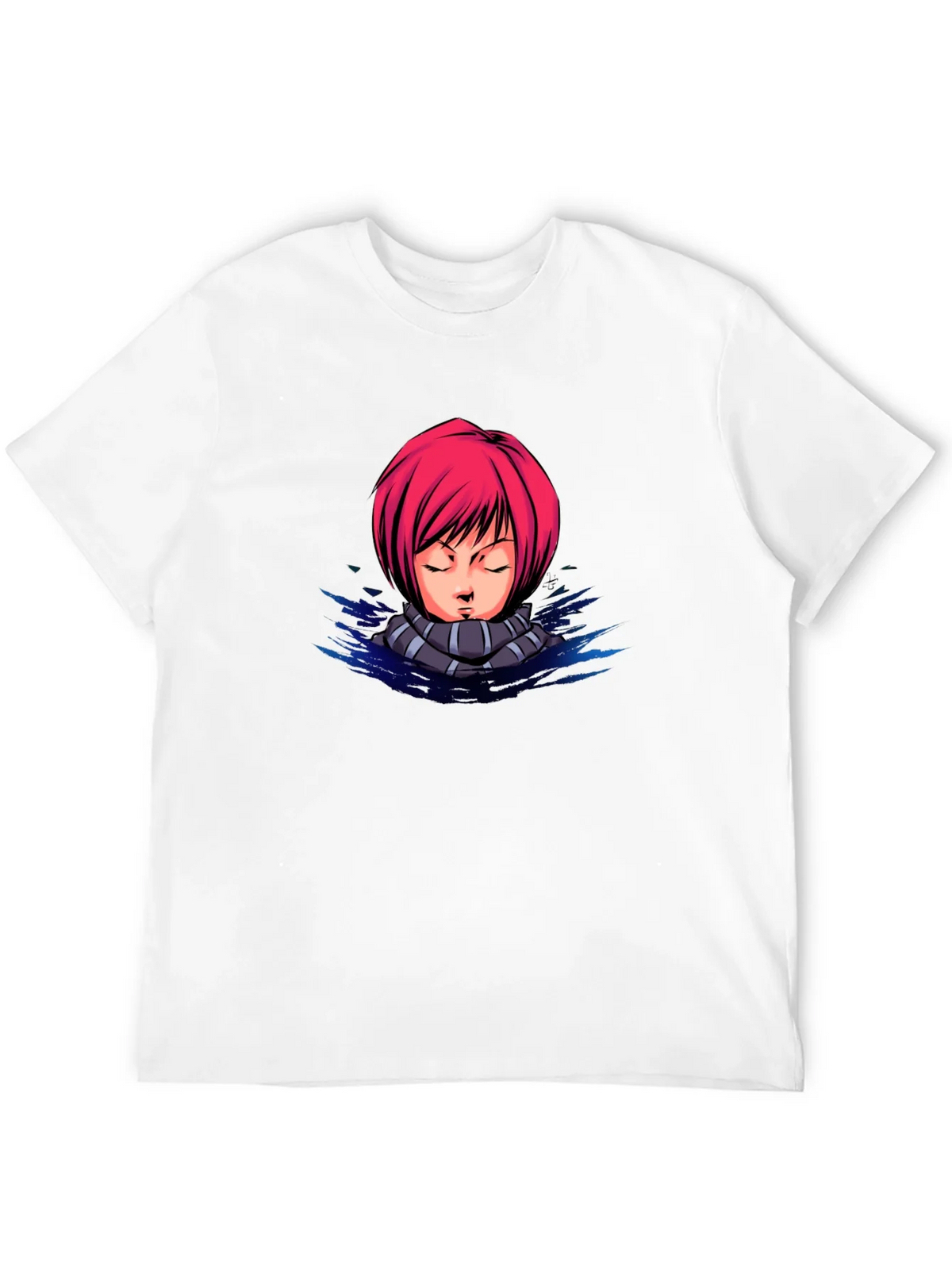 Anime Girl Graphic Tee - Black Cotton T-Shirt product image 3