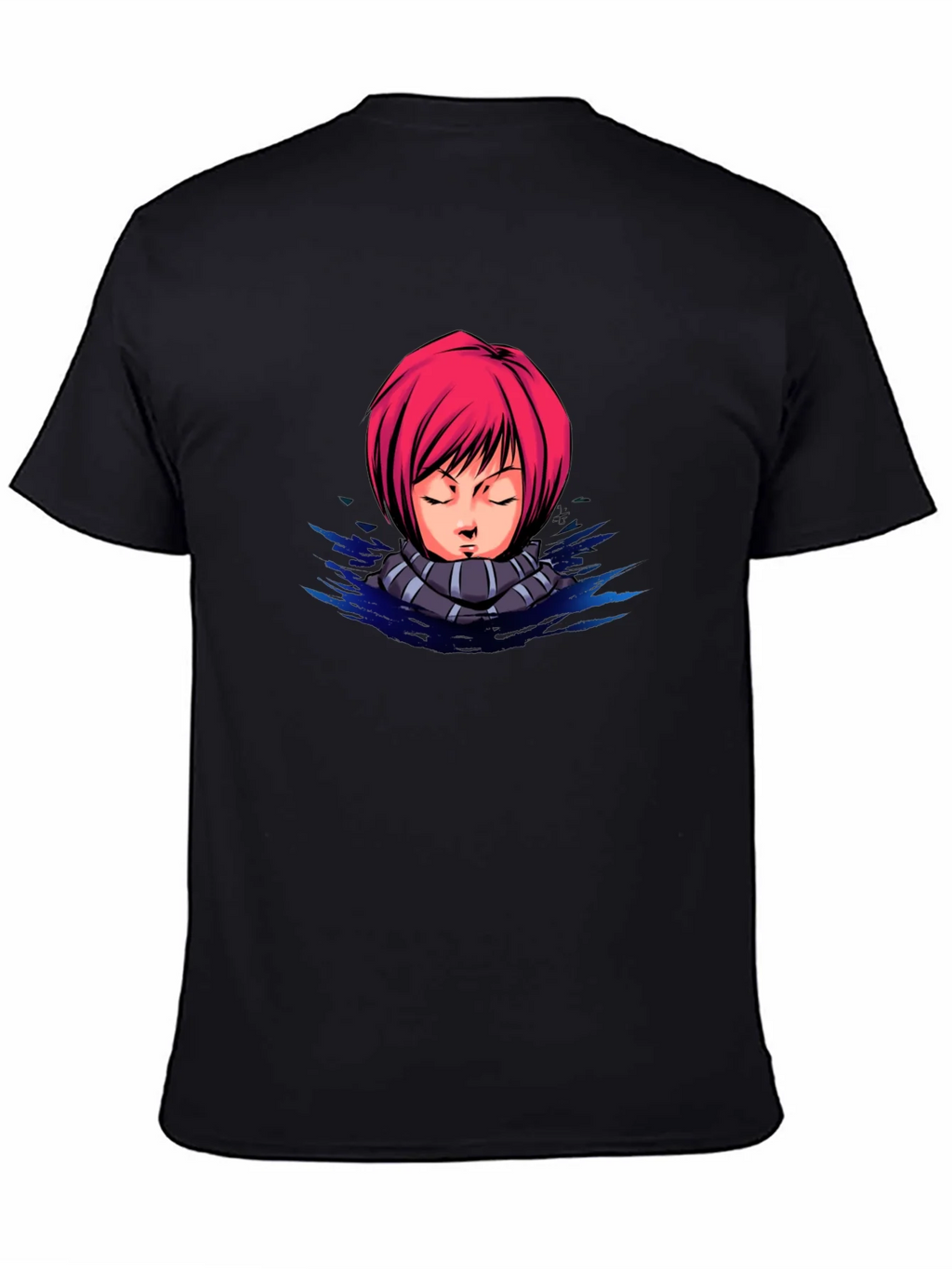 Anime Girl Graphic Tee - Black Cotton T-Shirt product image 7