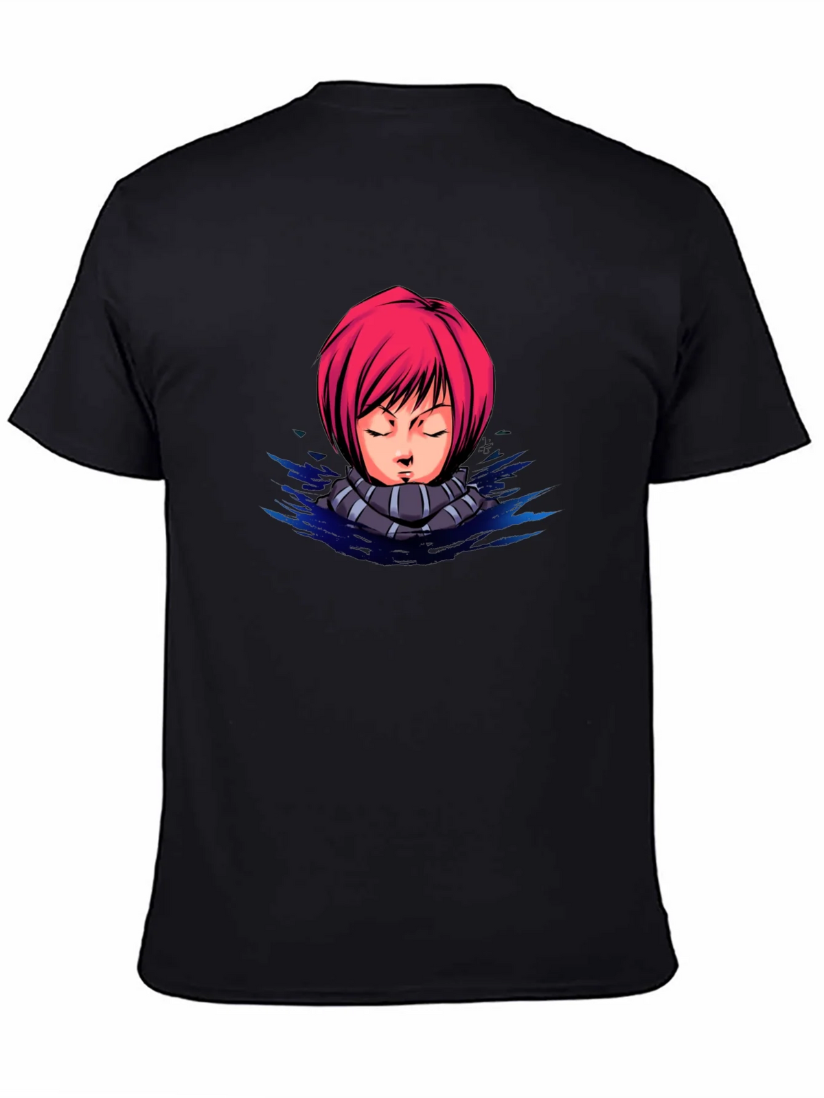 Anime Girl Graphic Tee - Black Cotton T-Shirt product image 7
