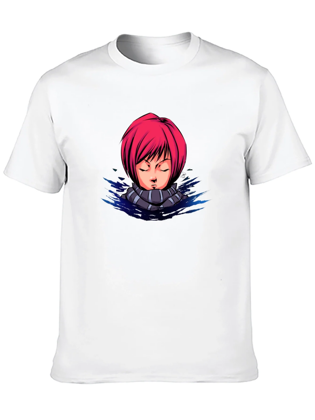 Anime Girl Graphic Tee - Black Cotton T-Shirt product image 12