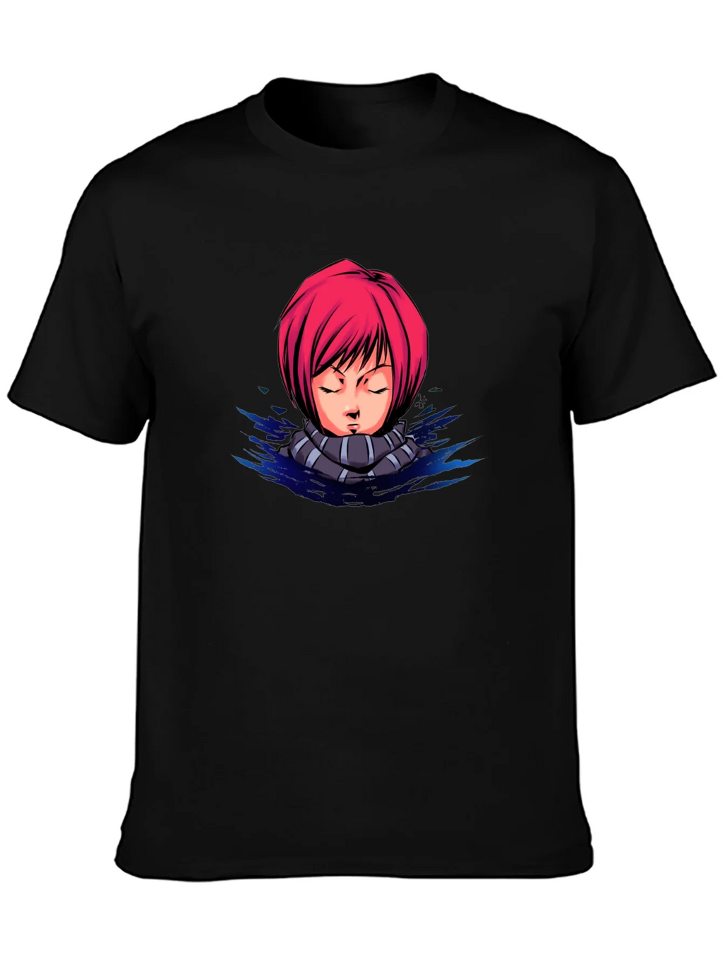Anime Girl Graphic Tee - Black Cotton T-Shirt product image 6