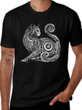 Stylish Cat Graphic Tee - Unique Design product image 1
