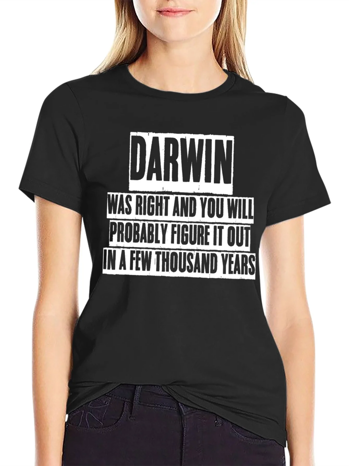 Darwin Was Right T-Shirt Funny Evolution Tee product image 5