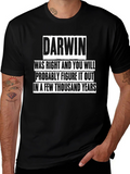 Darwin Was Right T-Shirt Funny Evolution Tee product image 1