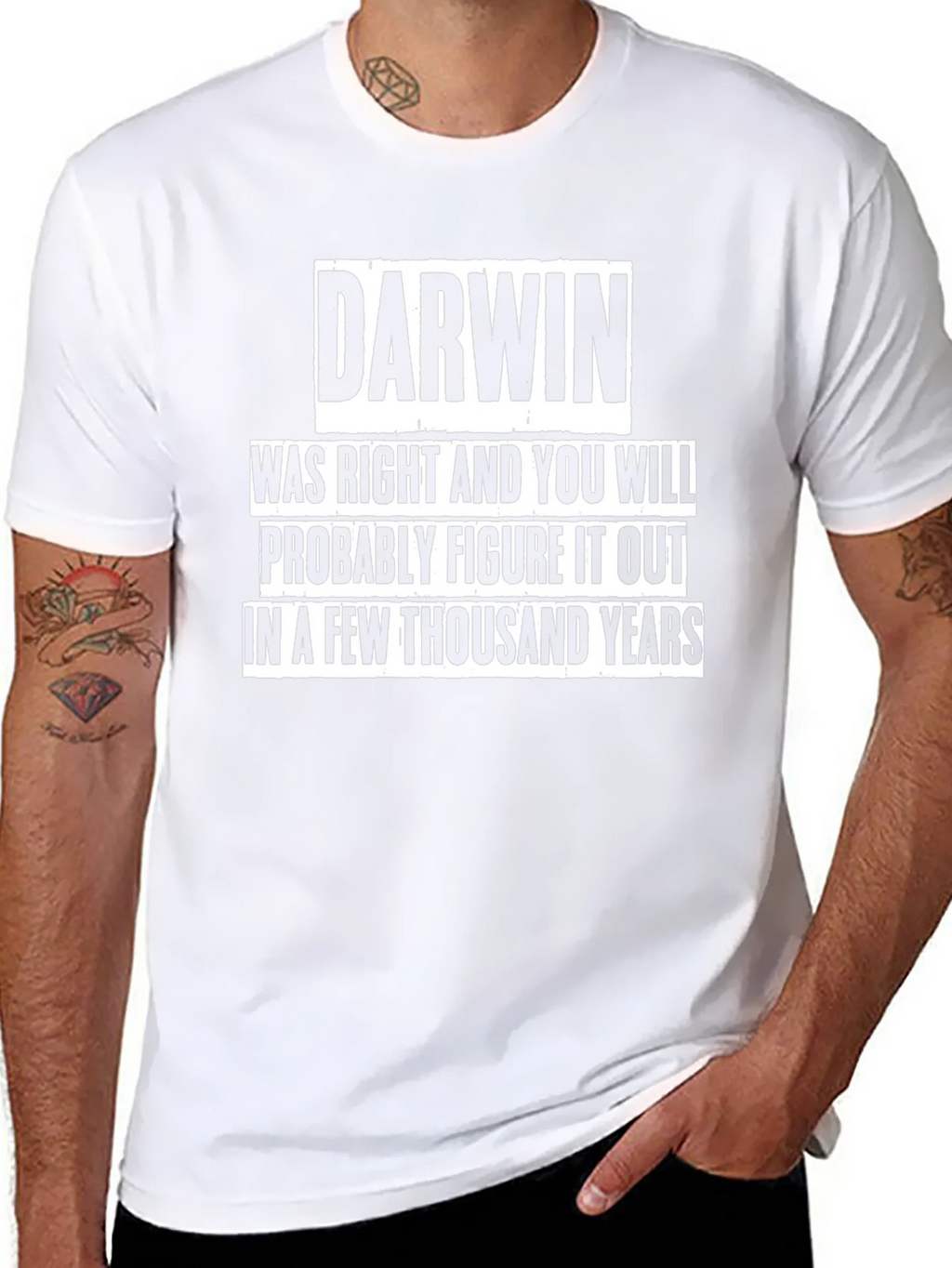Darwin Was Right T-Shirt Funny Evolution Tee product image 10