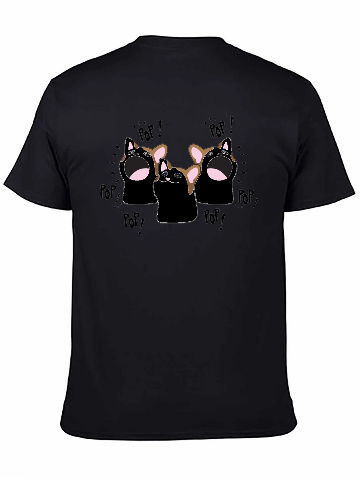 Pop Cat Graphic T-Shirt - Black product image 7