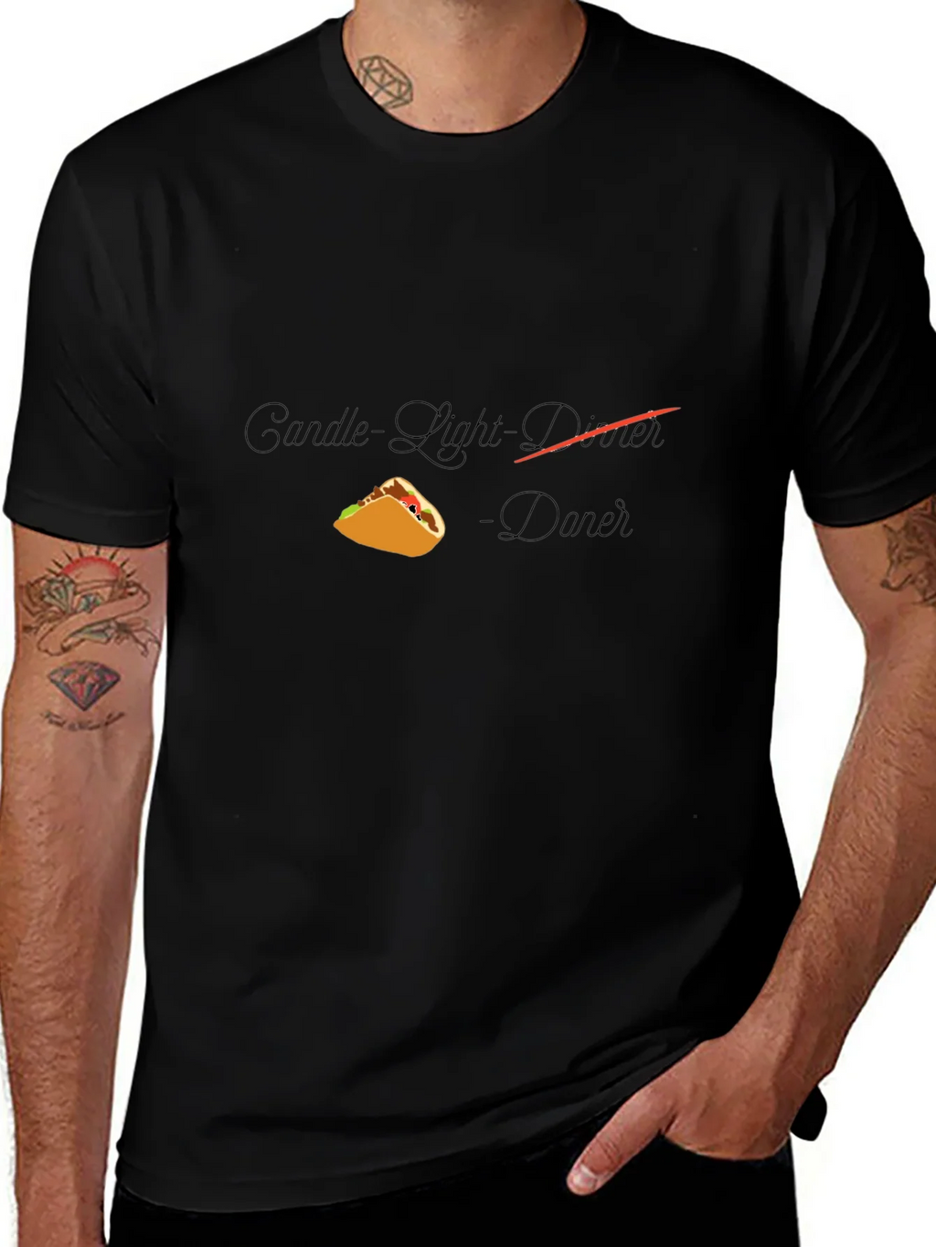 Taco Dinner T-Shirt - Candlelight Novelty Tee product image 1
