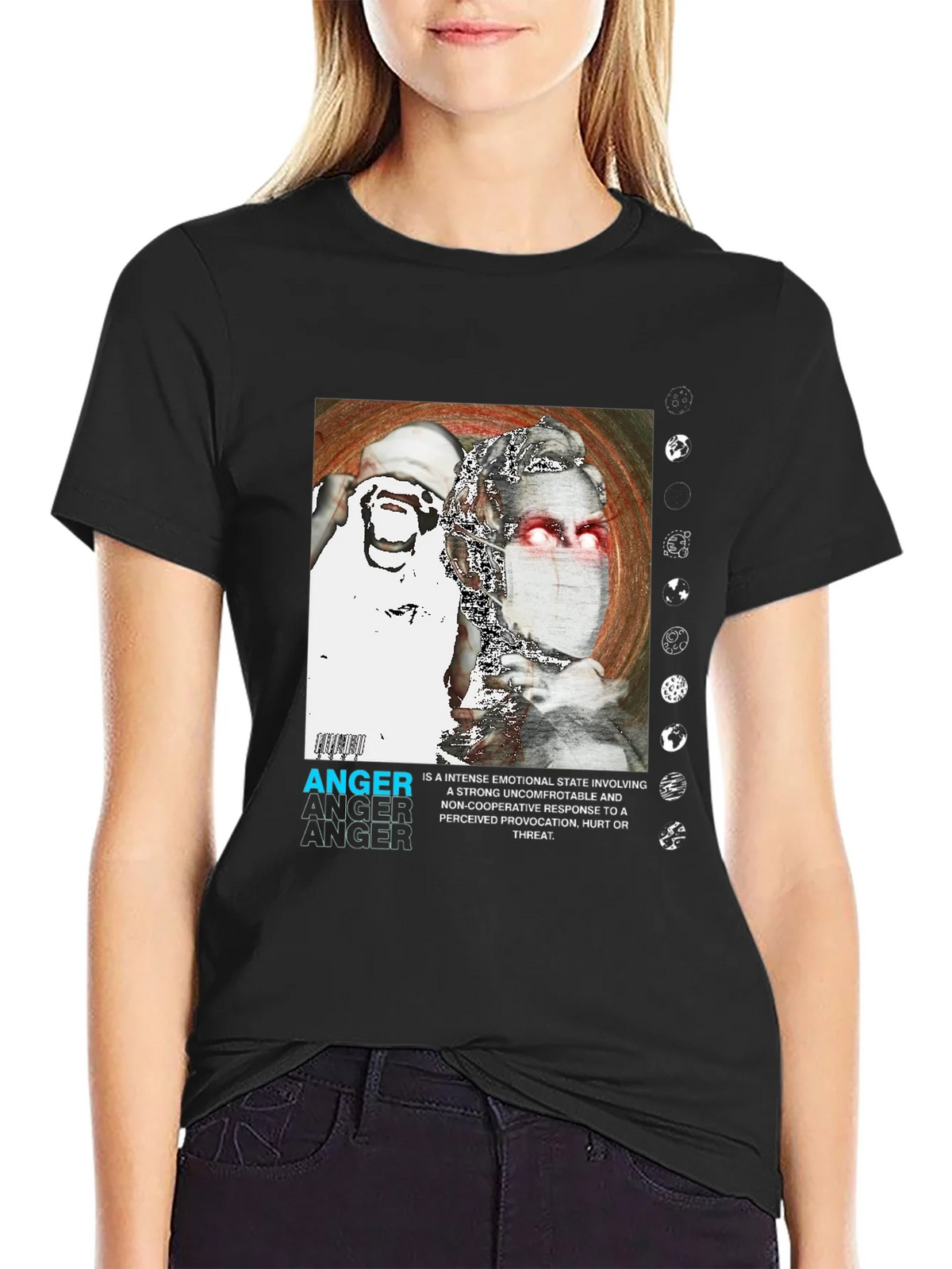 Anger Graphic Print T-Shirt - Modern Streetwear product image 5