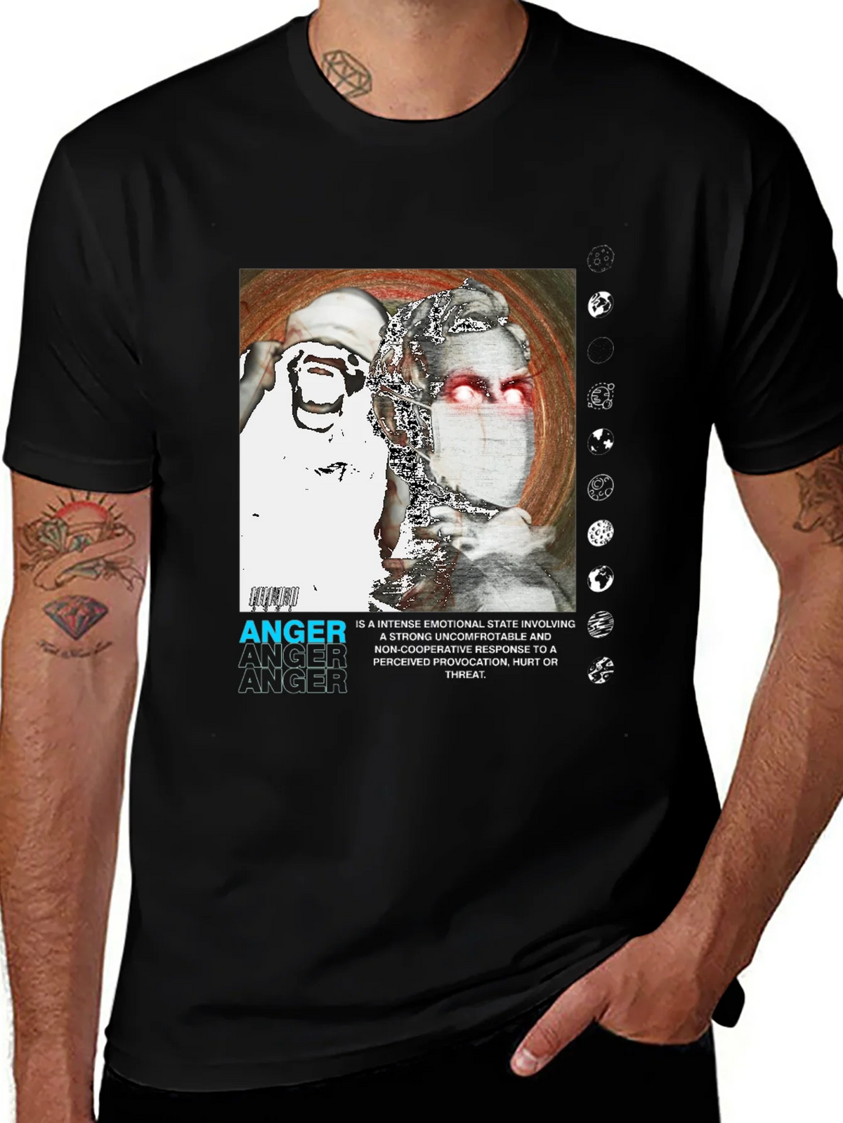 Anger Graphic Print T-Shirt - Modern Streetwear product image 1